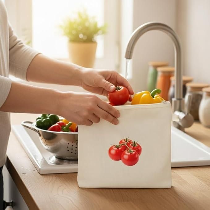 Cotton Reusable Vegetable Bags (Pack of 10)