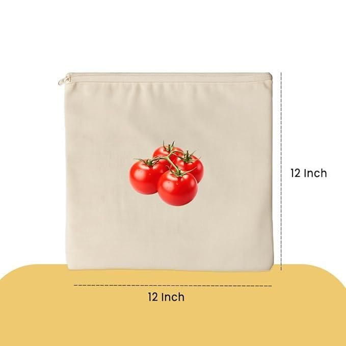 Cotton Reusable Vegetable Bags (Pack of 10)